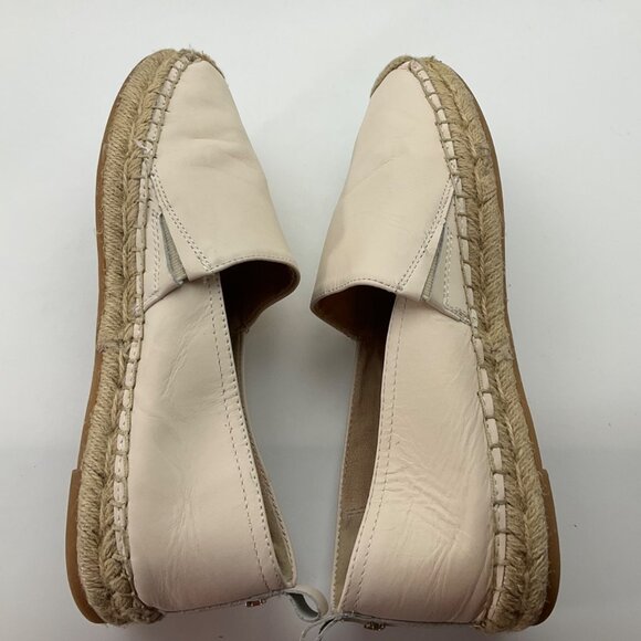 Sam Edelman Women 9 Khloe Cream Leather Espadrille Flat Slip-On Shoes Minimalist - Picture 8 of 13